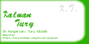 kalman tury business card